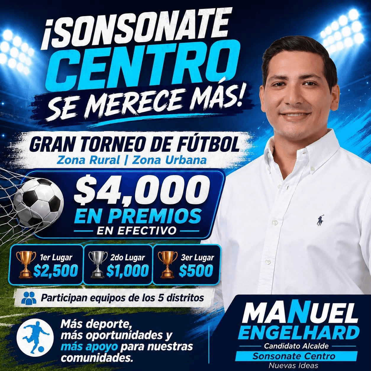 Afiche del Gran Torneo de Fútbol Sonsonate Centro